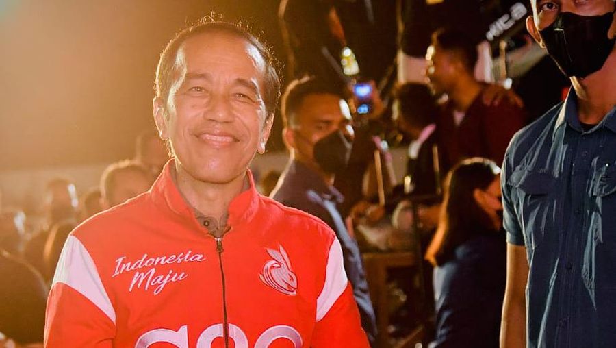Suasana saat Presiden Joko Widodo dan Ibu Iriana menyaksikan konser kebangsaan, membumikan Pancasila dari NTT untuk Nusantara pada Rabu, 1 Juni 2022 di Kabupaten Ende, Provinsi NTT. Foto: Rusman - Biro Pers Sekretariat Presiden