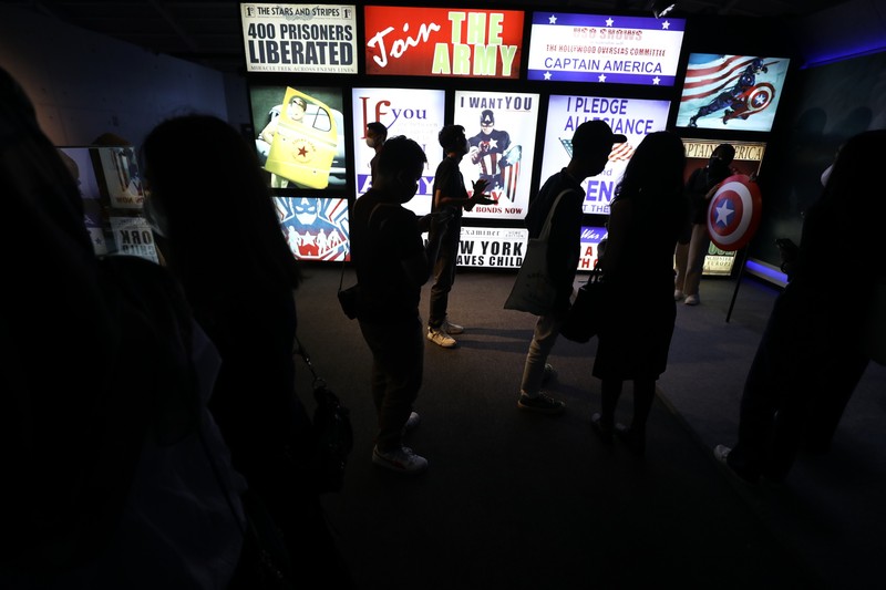 Kostum Superhero Marvel di Jakarta (CNBC Indonesia/Tri Susilo)