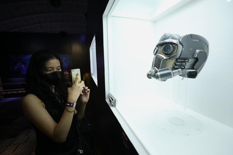 Kostum Superhero Marvel di Jakarta (CNBC Indonesia/Tri Susilo)