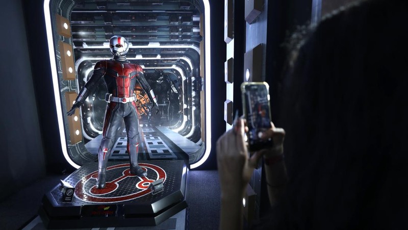 Kostum Superhero Marvel di Jakarta (CNBC Indonesia/Tri Susilo)
