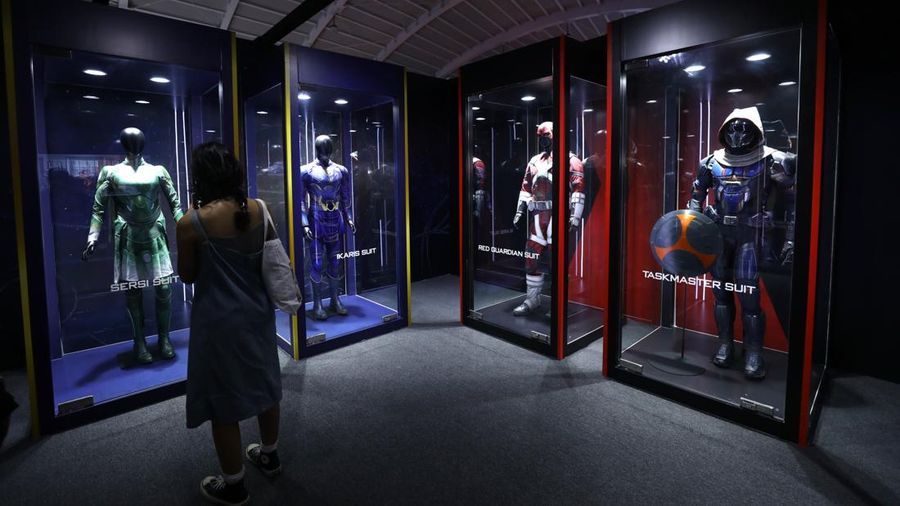 Kostum Superhero Marvel di Jakarta (CNBC Indonesia/Tri Susilo)