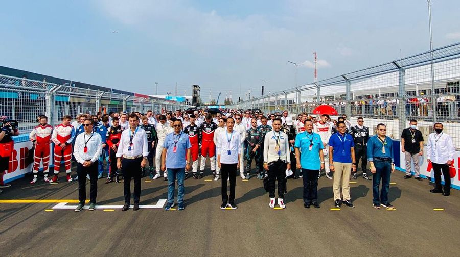 Presiden Joko Widodo tiba di Sirkuit Formula E Ancol sekitar pukul 14.15 WIB, Sabtu, 4 Juni 2022. (Dok: Biro Pers Sekretariat Presiden)