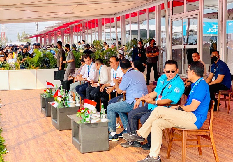 Presiden Joko Widodo tiba di Sirkuit Formula E Ancol sekitar pukul 14.15 WIB, Sabtu, 4 Juni 2022. (Dok: Biro Pers Sekretariat Presiden)