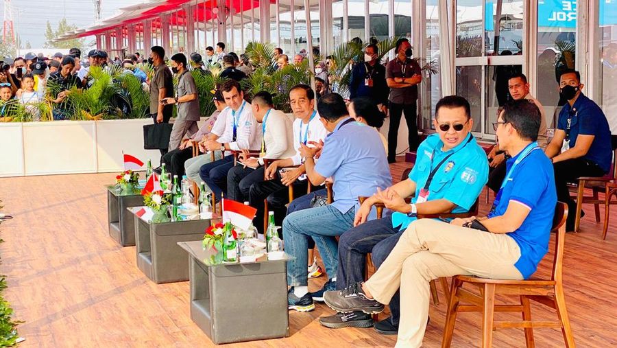 Presiden Joko Widodo tiba di Sirkuit Formula E Ancol sekitar pukul 14.15 WIB, Sabtu, 4 Juni 2022. (Dok: Biro Pers Sekretariat Presiden)