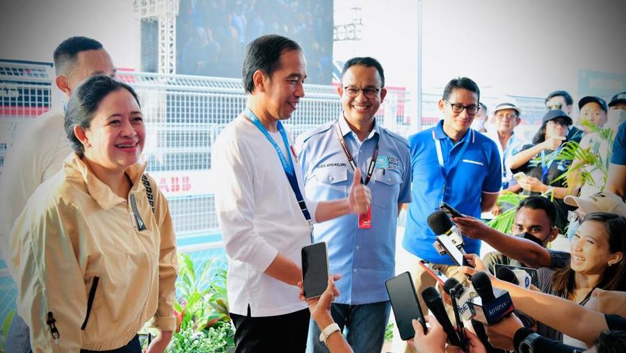Presiden Joko Widodo tiba di Sirkuit Formula E Ancol sekitar pukul 14.15 WIB, Sabtu, 4 Juni 2022. (Dok: Biro Pers Sekretariat Presiden)