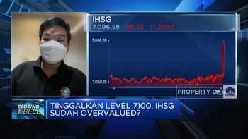 Tinggalkan Level 7.100, IHSG Sudah Overvalued?