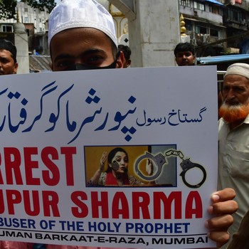 Potret Demo Menentang Islamofobia oleh Ratusan Muslim India