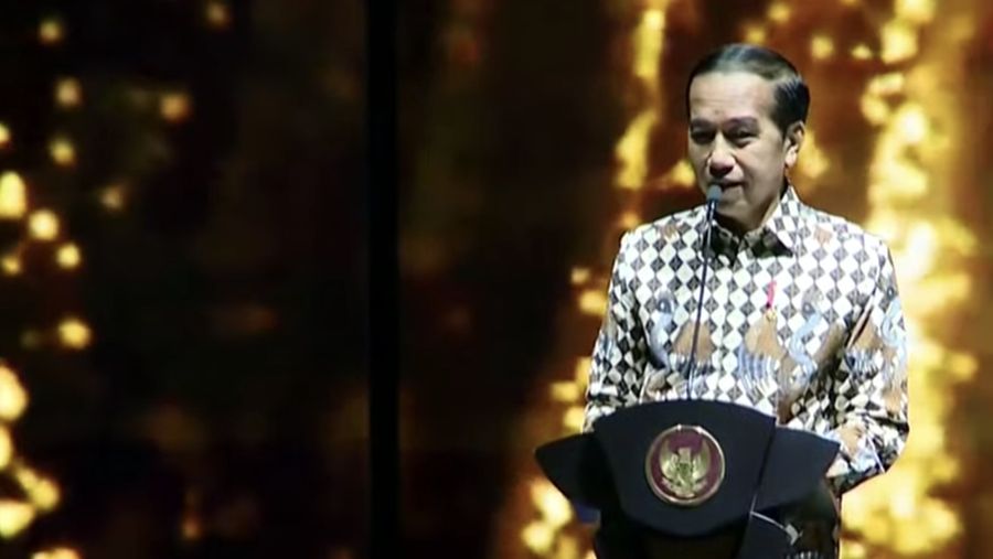 Jokowi Hadiri Perayaan 50 Tahun Himpunan Pengusaha Muda Indonesia (HIPMI) 2022.