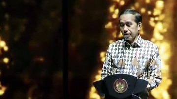 Jokowi Hadiri Perayaan 50 Tahun Himpunan Pengusaha Muda Indonesia (HIPMI) 2022.