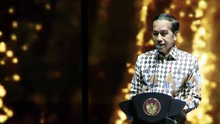 Jokowi Hadiri Perayaan 50 Tahun Himpunan Pengusaha Muda Indonesia (HIPMI) 2022.