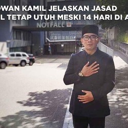 Ridwan Kamil Jelaskan Jasad Eril Tetap Utuh