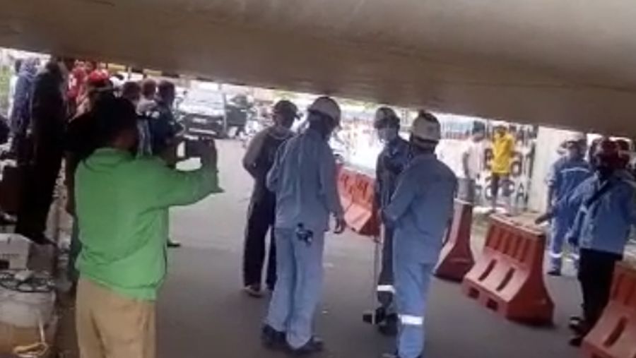 Box Girder Kereta Cepat (Tangkapan Layar vVdeo Viral)