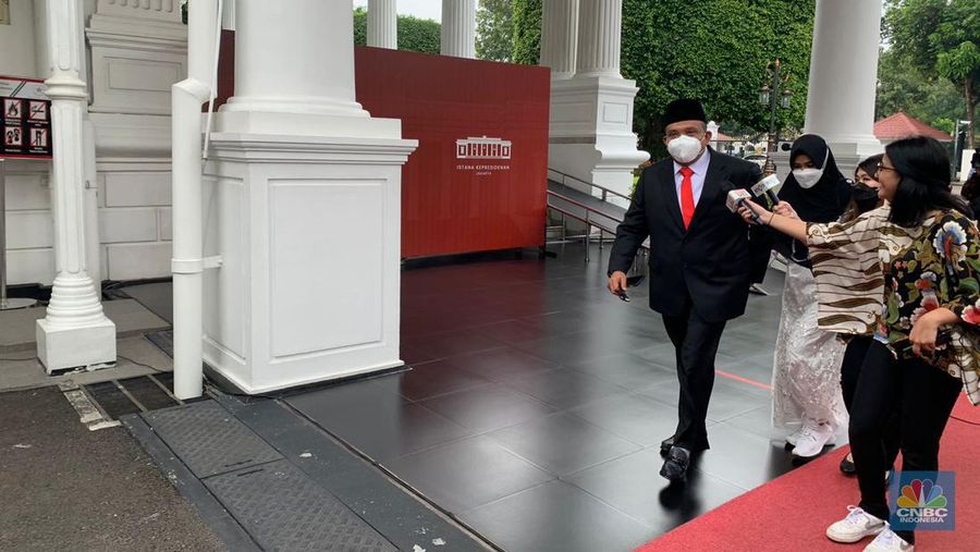 Afriansyah Noor Tiba di Istana Kepresidenan Jakarta (CNBC Indonesia/ Chandra Gian Asmara)