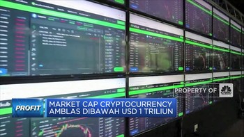 Market Cap Cryptocurrency Amblas Dibawah USD 1 Triliun