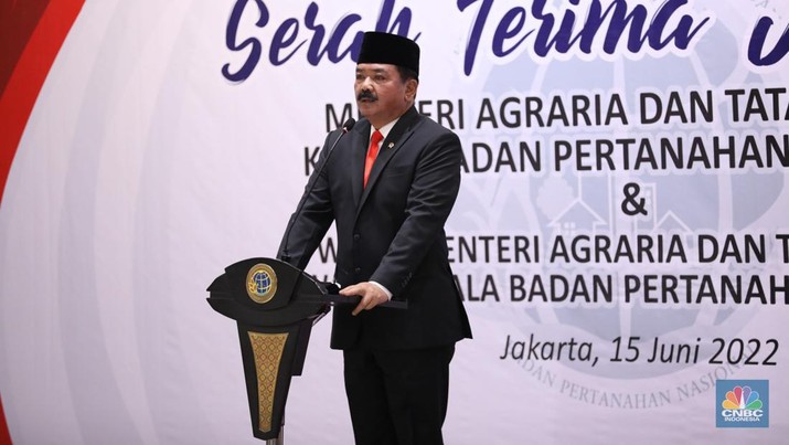 Menteri Agraria dan Tata Ruang/Kepala Badan Pertanahan Nasional (ATR/BPN), Hadi Tjahjanto. (CNBC Indonesia/ Tri Susilo)
