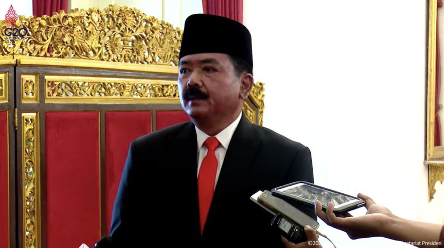 Menteri Agraria dan Tata Ruang/Kepala Badan Pertanahan Nasional, Hadi Tjahjanto. (Tangkapan Layar Youtube Sekretariat Presiden)