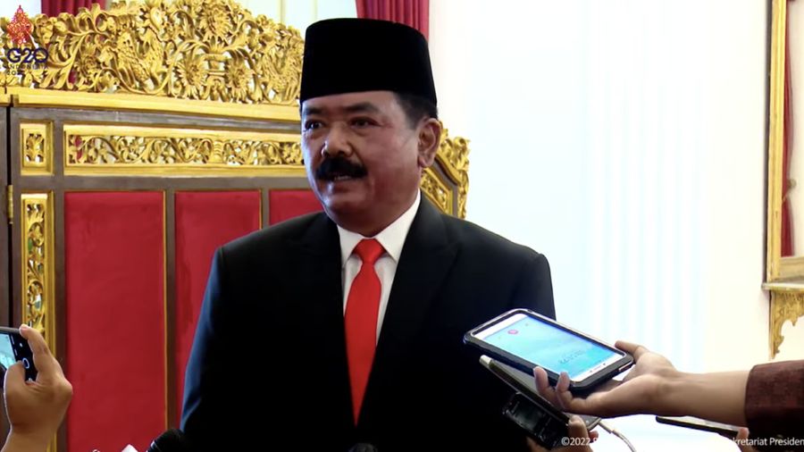 Menteri Agraria dan Tata Ruang/Kepala Badan Pertanahan Nasional, Hadi Tjahjanto. (Tangkapan Layar Youtube Sekretariat Presiden)