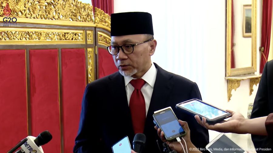 Menteri Perdagangan, Zulkifli Hasan (Tangkapan Layar Youtube Sekretariat Presiden)