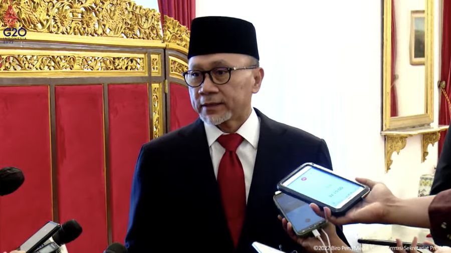 Menteri Perdagangan, Zulkifli Hasan (Tangkapan Layar Youtube Sekretariat Presiden)