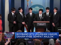 Boyband BTS Umumkan Vakum, Saham Hybe Sempat Anjlok