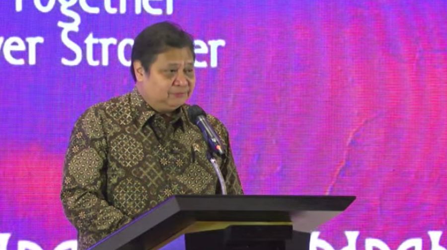 Menko Perekonomian Airlangga Hartarto Saat UI International Conference on G20 (Tangkapan Layar Youtube UI Teve)