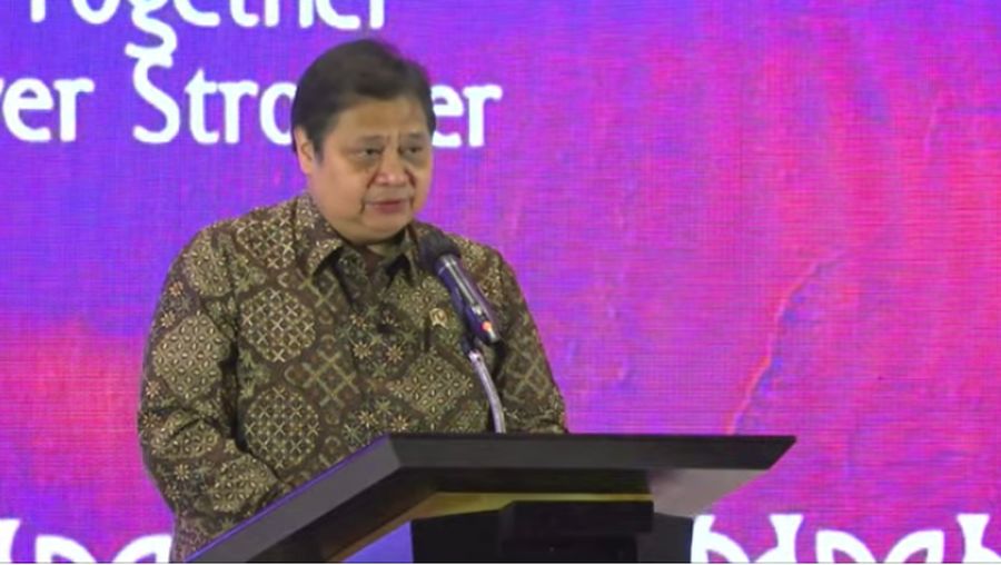 Menko Perekonomian Airlangga Hartarto Saat UI International Conference on G20 (Tangkapan Layar Youtube UI Teve)