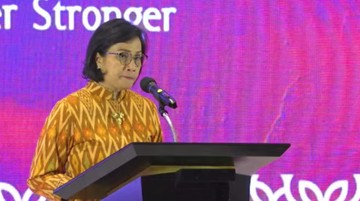 Menteri Keuangan Sri Mulyani Saat UI International Conference on G20 (Tangkapan Layar Youtube UI Teve)