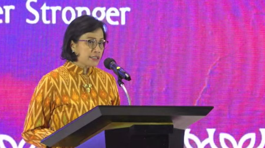 Menteri Keuangan Sri Mulyani Saat UI International Conference on G20 (Tangkapan Layar Youtube UI Teve)