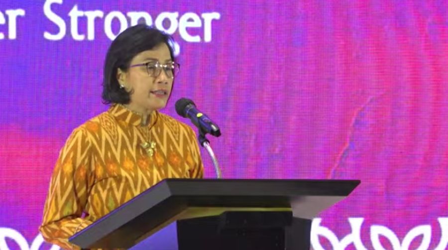 Menteri Keuangan Sri Mulyani Saat UI International Conference on G20 (Tangkapan Layar Youtube UI Teve)