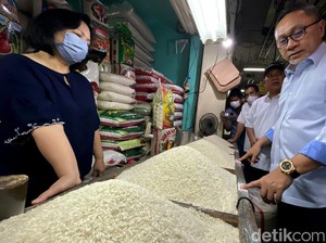 Zulhas ke Pasar Cek Beras, Ayam, Telur, hingga Gula, Ini Hasilnya