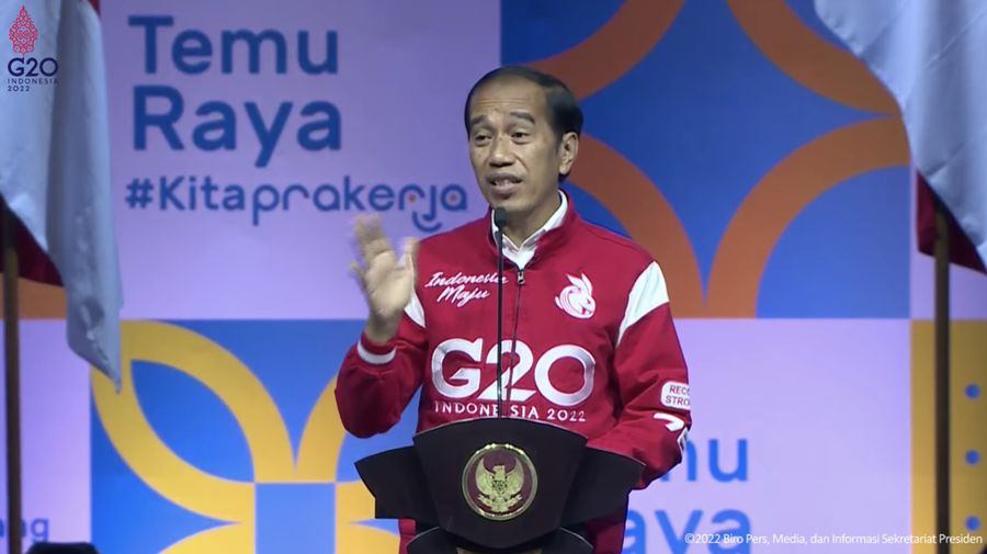 Presiden Joko Widodo Melakukan Silaturahmi dengan Alumni Penerima Kartu Prakerja, Kabupaten Bogor, 17 Juni 2022. (Tangkapan Layar via Youtube Sekretariat Presiden)