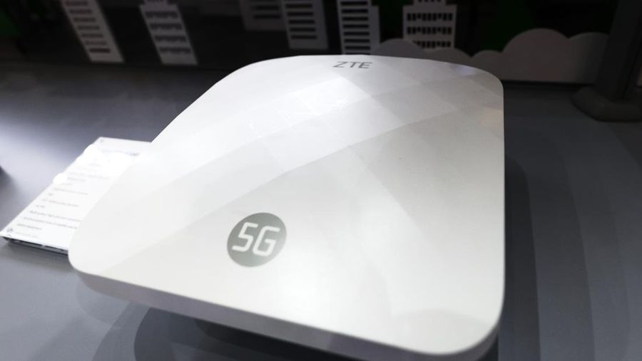 The ZTE 5G plus v2x rsu y 2001 being exhibited at Mobile World Congress (MWC) the biggest trade show of the sector focused on mobile devices, 5G, IOT, AI and big data, celebrated in Barcelona, on March 3, 2022 in Barcelona, Spain.
(Photo by Joan Cros/NurPhoto via Getty Images)
