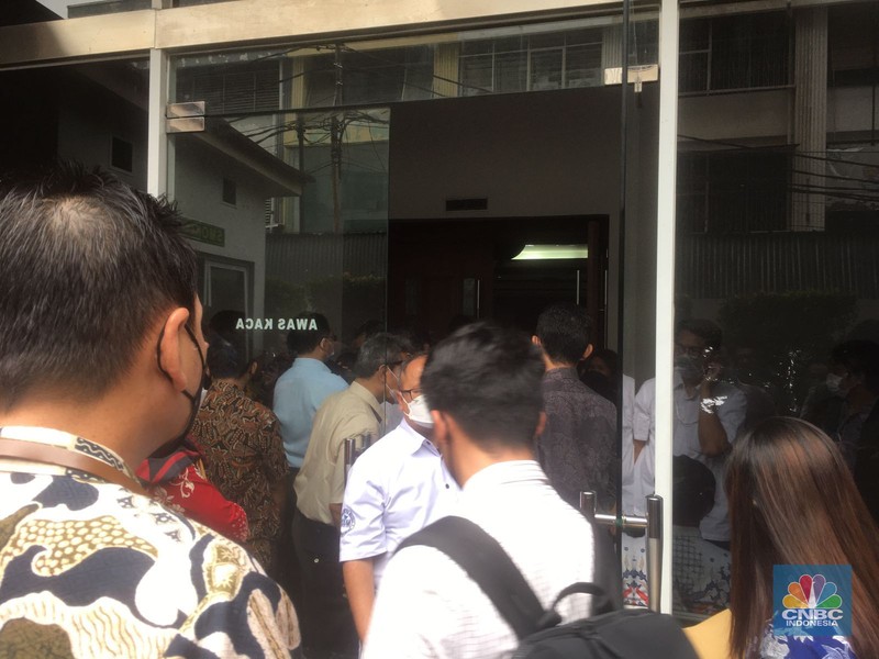Sidang Penundaan Kewajiban Pembayaran Utang (PKPU) PT Garuda Indonesia di PN Jakarta Pusat, Jumat (17/6/2022). (CNBC Indonesia/Romys Bekinasri)