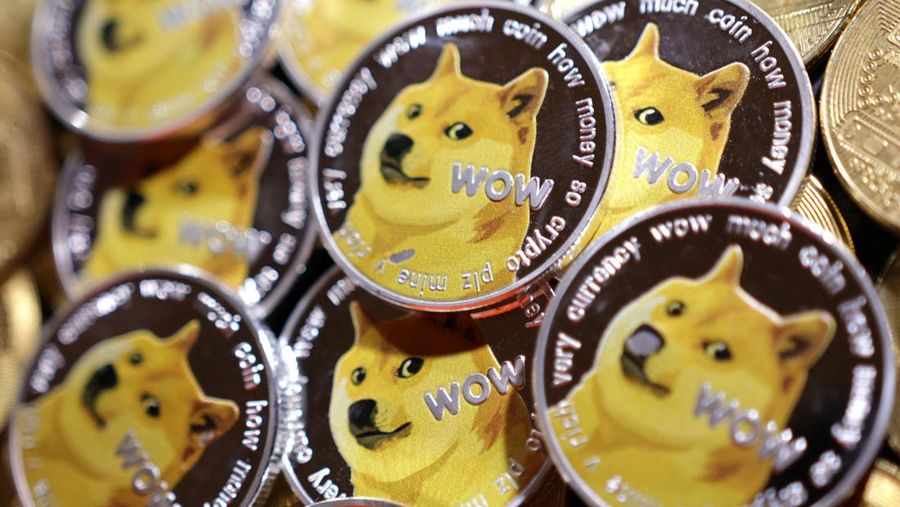 Representations of cryptocurrency Dogecoin are seen in this illustration taken June 16, 2022. REUTERS/Dado Ruvic/Illustration