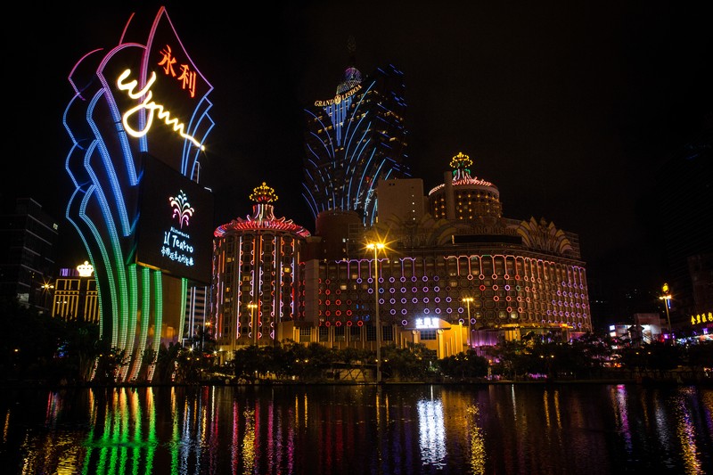 MACAO, CHINA - JUNE 19: People queue up for COVID-19 nucleic acid tests on June 19, 2022 in Macao, China. (Photo by VCG/VCG via Getty Images)