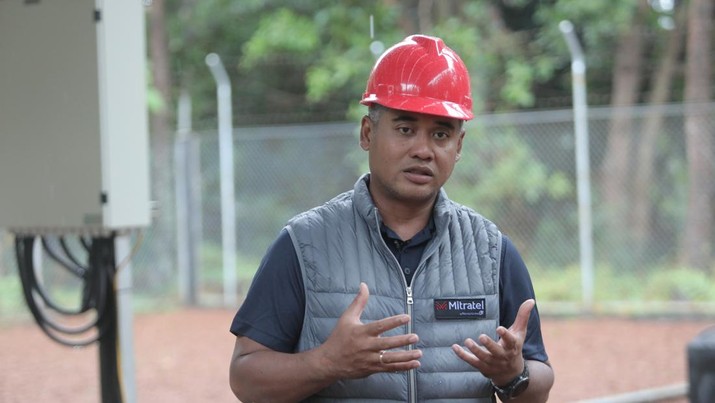 Dirut PT Dayamitra Telekomunikasi Tbk (MTEL) atau Mitratel, Theodorus Ardi Hartoko (CNBC Indonesia/Muhamad Sabki)