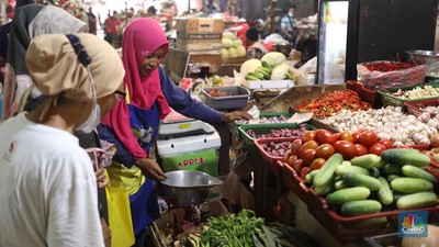 Harga Cabai Di Pasar Kebayoran Lama (CNBC Indonesia/Tri Susilo)