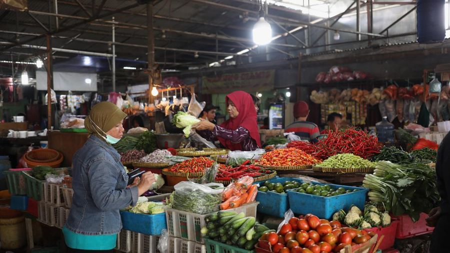 Harga Cabai Di Pasar Kebayoran Lama (CNBC Indonesia/Tri Susilo)