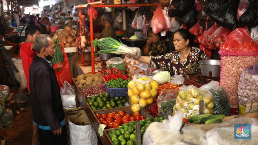 Harga Cabai Di Pasar Kebayoran Lama (CNBC Indonesia/Tri Susilo)