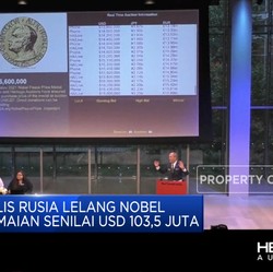 Jurnalis Rusia Lelang Nobel Perdamaian Senilai USD 103,5 Juta