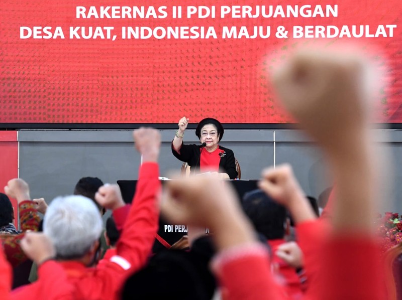 Presiden RI Jokowi di Rakernas II PDI Perjuangan Desa Kuat, Indonesia Maju dan Berdaulat - 21 Juni 2022. (Foto: Kris - Biro Pers Sekretariat Presiden) Presiden RI Jokowi di Rakernas II PDI Perjuangan Desa Kuat, Indonesia Maju dan Berdaulat - 21 Juni 2022. (Foto: Kris - Biro Pers Sekretariat Presiden)