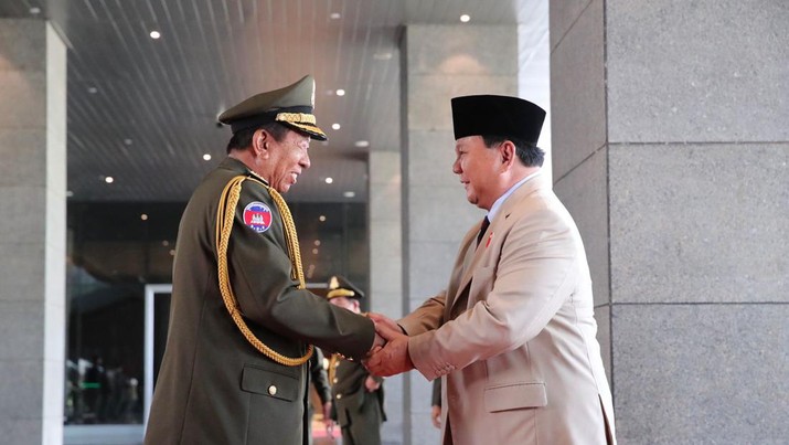 Pertemuan Menhan Prabowo dgn Menhan Kamboja di Kamboja (Dok. Tim Media Prabowo Subianto)
