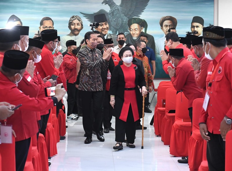 Presiden RI Jokowi di Rakernas II PDI Perjuangan Desa Kuat, Indonesia Maju dan Berdaulat - 21 Juni 2022. (Foto: Kris - Biro Pers Sekretariat Presiden)