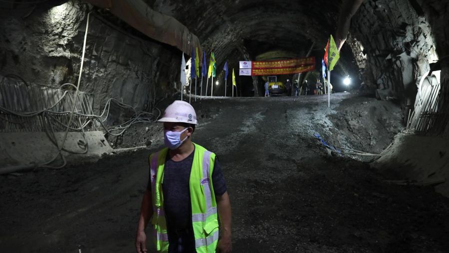 Tunnel KCIC, Terowongan KCJB, Kereta Cepat Jakarta Bandung (CNBC Indonesia/Tri Susilo)