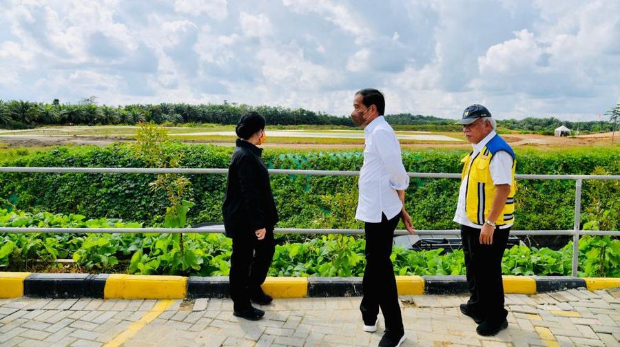 Bendungan Sepaku Semoi, Kalimantan Timur. (Laily Rachev - Biro Pers Sekretariat Presiden)