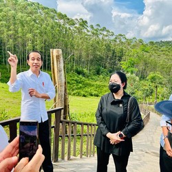Saat Jokowi & Puan Keliling Titik Nol IKN, Bahas Apa?