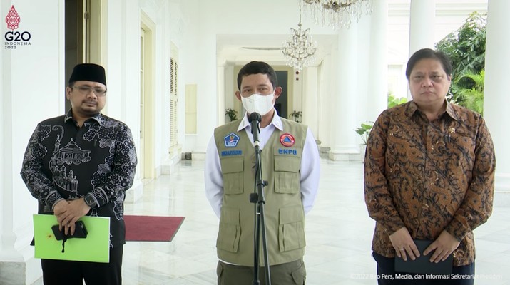Ket Pers Menko Perekonomian, Kepala BNPB dan Menag Mengenai Penyakit Mulut dan Kuku, 23 Juni 2022 Ket Pers Menko Perekonomian, Kepala BNPB dan Menag Mengenai Penyakit Mulut dan Kuku, 23 Juni 2022