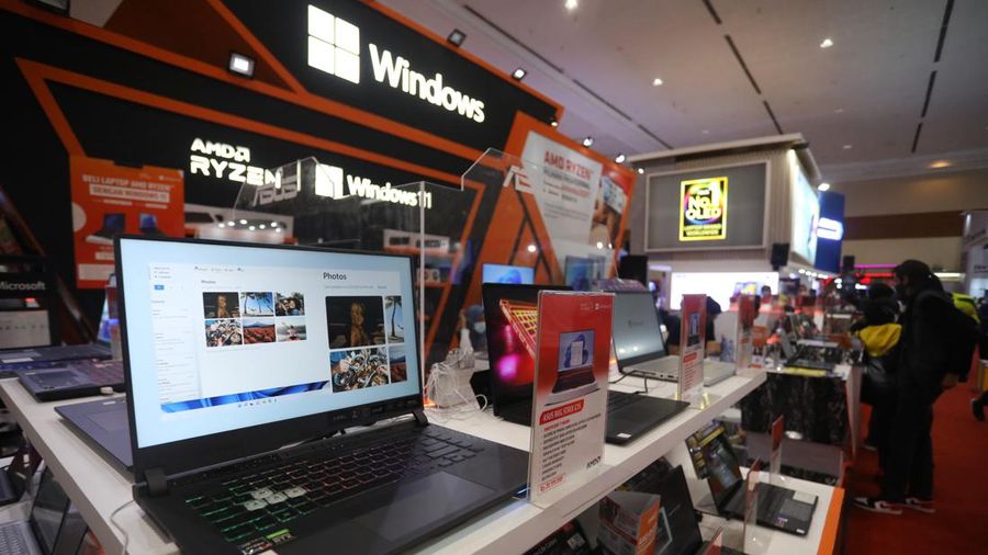 Indocomtech 2022 di Jakarta Convention Center (CNBC Indonesia/Andrean Kristianto)