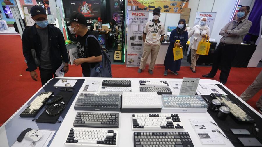 Indocomtech 2022 di Jakarta Convention Center (CNBC Indonesia/Andrean Kristianto)