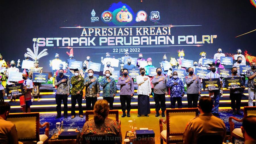 Malam Apresiasi 'Setapak Perubahan POLRI' dihadiri Kapolri, Listyo Sigit Prabowo.